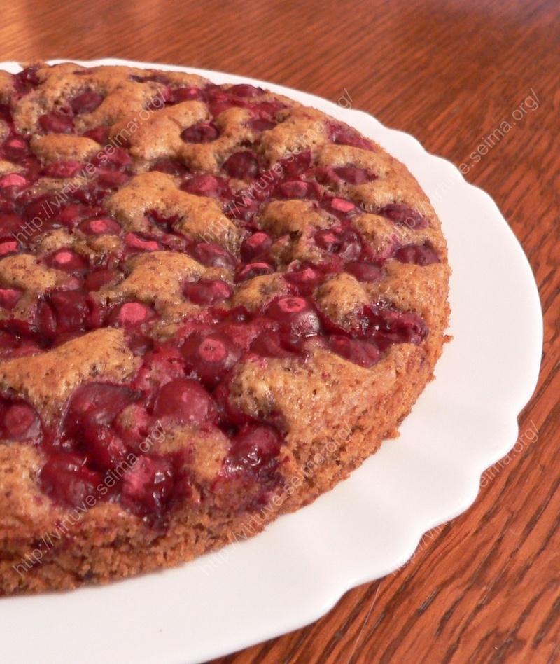 Cherry cake with chocolate