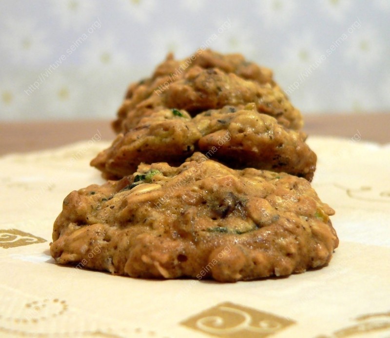 Zucchini Cookies with Chocolate Chips and Dried Cranberries