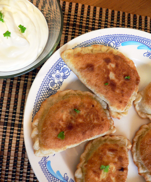 Fried hand pies with cottage cheese filling