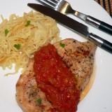 Chicken breast with homemade tomato sauce