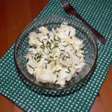 Cauliflower and egg salads