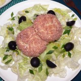Baked cottage cheese cakes with bran