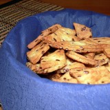 Salted crackers with flax seeds