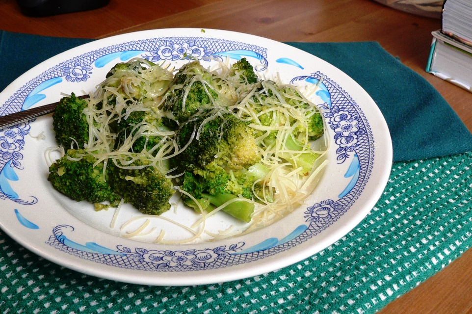 Broccoli with parmesan cheese
