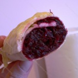 Enchiladas with beetroot filling