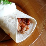 Tortilla rolls with meat and beans