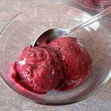 Berry and banana sherbet