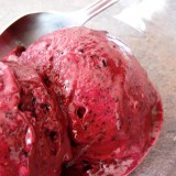 Berry and banana sherbet
