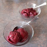 Berry and banana sherbet
