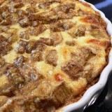 Creamy rhubarb pie
