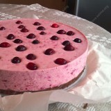 Cranberries and chocolate cake