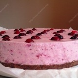 Cranberries and chocolate cake