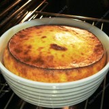 Cottage cheese bake with vanilla pudding