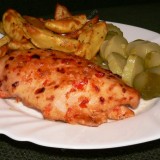 Chicken, marinated in a sweet chilli sauce