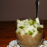 Ground flax seed porridge