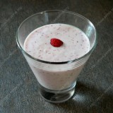 Wild strawberries with sour milk
