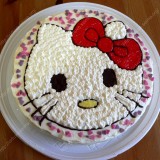 Almond cake with mascarpone “Hello Kitty”