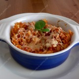 Minced meat and feta bake