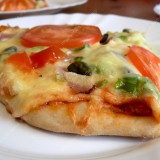 Pizza dough, prepared in bread machine