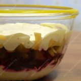 Layered cheese and beetroot salads