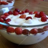 Fruit and cottage cheese dessert Softness