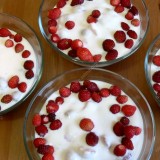 Fruit and cottage cheese dessert Softness
