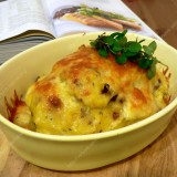 Chicken breast coated with polenta