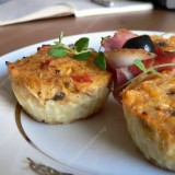 Rice cakes with vegetables