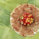 Cinnamon chips with fruit salsa