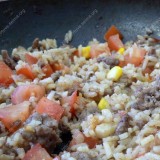 Chilli stew with rice