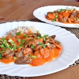 Hearts and carrot stew