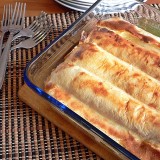 Crepes filled with brinza cheese
