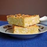Cottage cheese and boiled potato bake