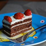 Chocolate biscuit and sour cream cake