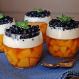 Peach and blueberry dessert