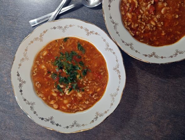 Pomidorų ir maltos mėsos sriuba